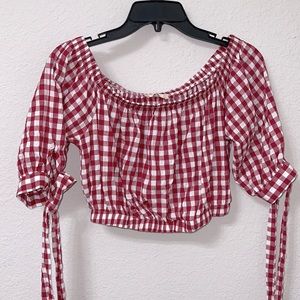 plaid crop top
